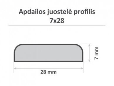 Apdailos juostelė, 7x28x2100mm 2