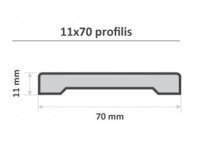 Listwy drzwiowa (komplet), 11x70x1100/2200mm 2