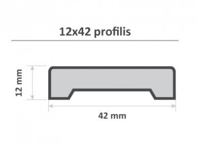 Finishing strip, 12x42x2400mm 2