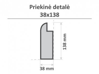 Bench frontboard,38x138x2100mm 2