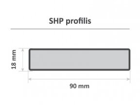 Obliuota lentelė, SHP, 18x90x2400mm