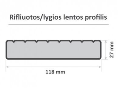 Decking board, grooved/smooth, thermo wood, 27x118x4800mm 4 Decking board, grooved/smooth, thermo wood, 27x118x4800mm 4