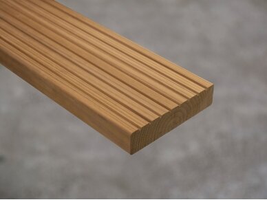 Decking board, grooved/smooth, thermo wood, 27x118x4800mm Decking board, grooved/smooth, thermo wood, 27x118x4800mm