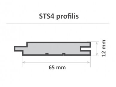 Wall panel, STS4, 12x65x2400mm 2 Wall panel, STS4, 12x65x2400mm 2