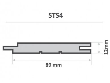 Wall panel, STS4, 12x89x2100mm 3
