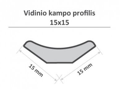 Inner corner moulding, 15x15x2100mm 2